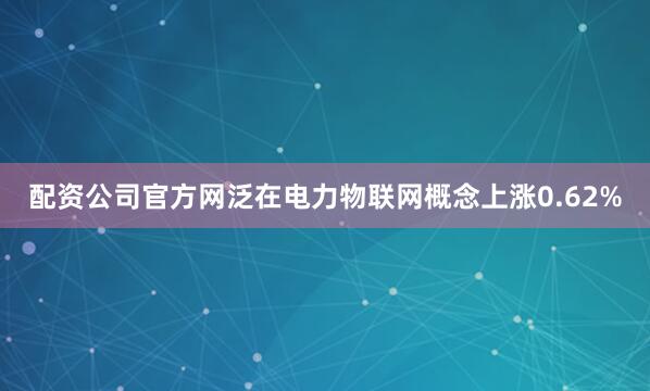 配资公司官方网泛在电力物联网概念上涨0.62%